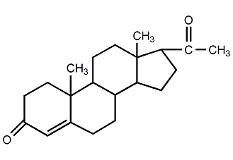 Progesterone structural formula